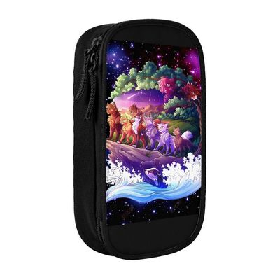 i1292 Warrior Cats -kynäkotelo, monikäyttöinen kynäkotelo, suurikapasiteettinen kestävä kynäpussi säilytyskynälaukun järjestäjä paperitavaratBD4672