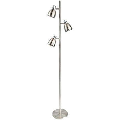 Firstlight Lighting Vogue 3 Lys gulv lampe børstet stål, Krom, E14
