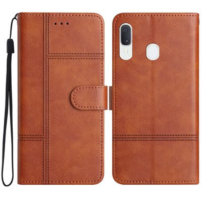 Gangxun Veske til Samsung Galaxy A40 Premium Pu skinndeksel Tpu støtte magnetisk flip lommebok kompatibel med Samsung Galaxy A40 deksel Gul