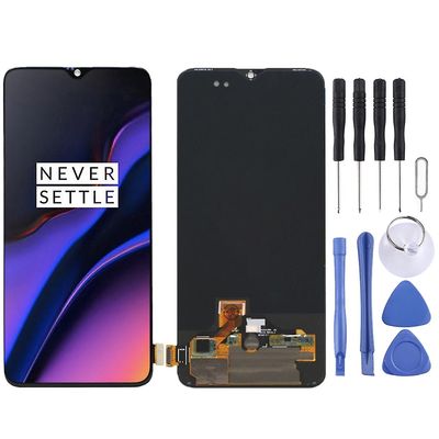 Oem LCD-skjerm for Oneplus 6t med digitaliserer Full montering (svart)