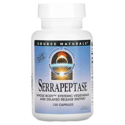 Source Naturals Kilde Naturals, Serrapeptase, 120 kapsler