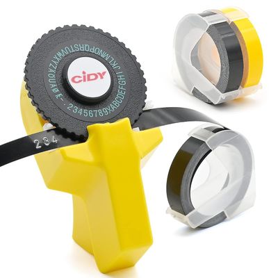Etiketprinter, 3d Mini Klik lille model DIY-mærkningsmaskine prægning maskine Printer Etiketprægning Maskine Manuel etiketprinter med 2 klæbemiddel R