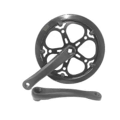 52T 170 mm yksinopeuksinen pyöräkampisarja timanttireikäpyörällä polkupyörän hammaslevyn lisävarusteilla Musta