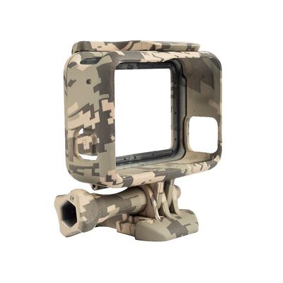 Visgaler Orbmart Cool Camo Kamuflasje Ramme Beskyttende Hus Case Shell For Go Pro Gopro Hero 5 6 7 Sport kamera Lys gul