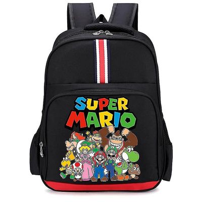 2024 Super Mario Bros lasten reppu Mario Anime Sarjakuva Tulostus Opiskelija Koululaukku Päiväkoti Koululaukku Lasten syntymäpäivälahja korkea laat...