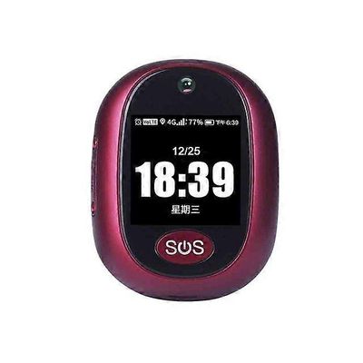 4G LTE Personal Mini GPS Kids Tracker RF-V45 Audio Call SOS -ohje vanhuksille Vedenpitävä IP67 ilmainen APP-alusta Red Colour