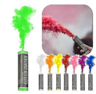 Värikäs savuefektiputkipullo studioautokuvaukseen häät halloween-juhlasuihke rekvisiitta sininen