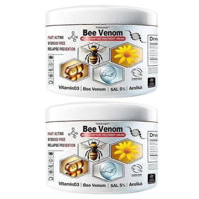 Shenzhenshikuolukejiyouxiangongsi Bee-Venom Multi-Symptom Skin Treatment Cream Kannettava kutinaa ehkäisevä vartalovoide kaikille ihotyypeille 2pcs