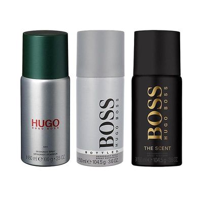 3 kpl Hugo Boss Deo Spray Pullotettu + Hugo Man + Tuoksu 150ml