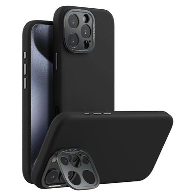 NILLKIN Lenswing Pro iPhone 16 Pro Max -kotelolle, joka on yhteensopiva MagSafe-kameran linssikehyksen jalustan kanssa Monivärinen Black