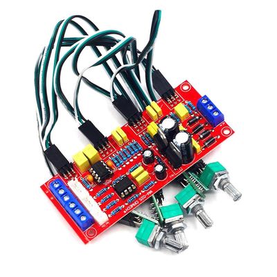 Kaksinkertainen NE5532 Chip Tone Board -esivahvistin jatkuvalla diskantin keskialueen basson säädöllä Monivärinen