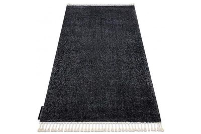 RugsX Tæppe BERBER 9000 grå Fringe Berber marokkanske shaggy 180x270 cm