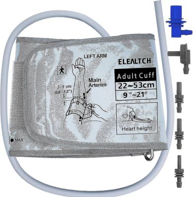 Mansetti yhteensopiva Omron 9u201d-21u201d tuuman (22-53cm) kanssa xl Pressure Adult Arm BP vaihtomansetti isolle käsivarrelle, harmaa-hyvä