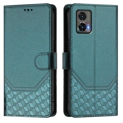 Nahkakotelo Motorola Edge 30 Neolle Peacock vihreä