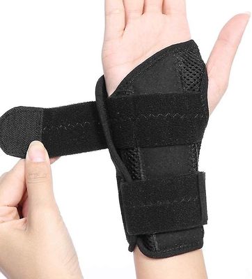 Carpal Tunnel håndleddet Brace For senebetennelse artritt, pustende håndleddet Splint Brace Night Support justerbare stropper Svart L-Righthands