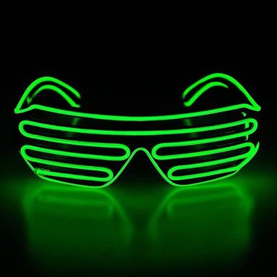 Rion Kryc Neon Rave Briller, neon briller neon rave briller lyse opp blinkende LED solbriller lukkeren el briller kostymer til fest - fluorescein g...