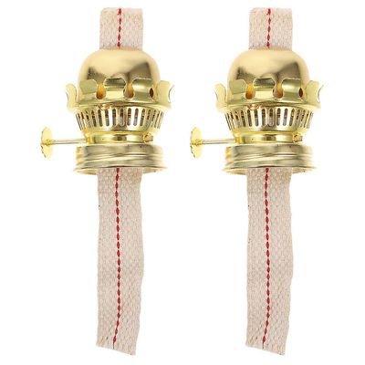 2 stk parafinlampebrennere Vintage oljelampeholder Brennere Oljebrennere med veker Som vist 6X4.5cm