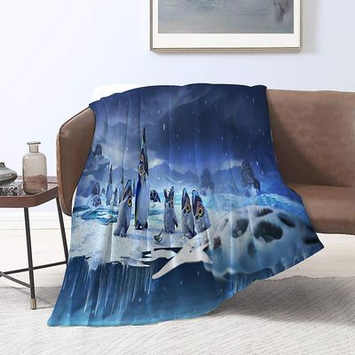 Flanell tepper, subnautica under null - Penglings og Pengwings, kaster for sofa fluffy teppe seng kaste F soverom, sofa, soverom tilbehør 51x59 tom...