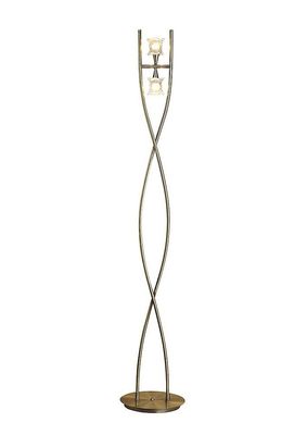 Inspired Lighting Rosa Gulvlampe 2 Lys G9, Antik messing