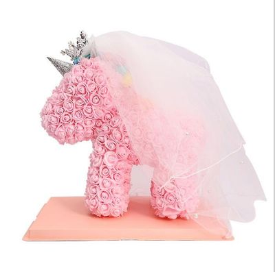 Handuo Evig blomst, jubilæum jul Valentines Gave Pink