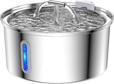 108 unssia/3,2 litran kissan suihkulähde LED-valolla, hiljaisella pumpulla ja 3-vaiheisella suodattimella kissoille, koirille, monilemmikkieläimill...