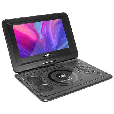 Hiborth 13,9 tommer bærbar DVD-spiller regionfri USB-port 270 graders rotasjon svingbar skjerm EVD-spiller AU Plug