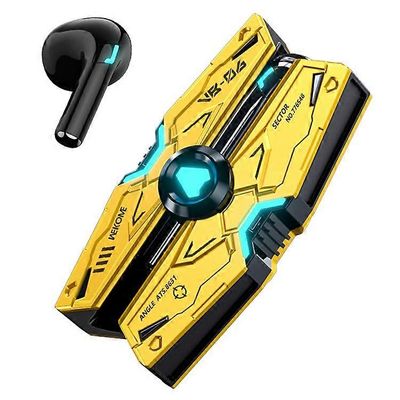 WEKOME VB06 TWS Bluetooth-kuulokkeet Langattomat E-Sports Headset Gaming Music -kuulokkeet latauskotelolla Keltainen