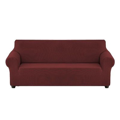 Eveltek Stretch Sofa Slipcover SofaBeskytter Små Tern Mørk rød S