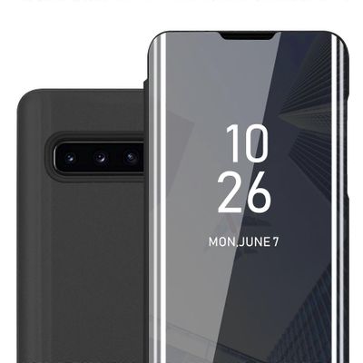 Samsung Galaxy S10 PLUS -kotelo - Smartview-muotoilu peilillä TURMALIINI MUSTA