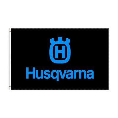 Bolongking 3x5 fot Sverige Husqvarna flagg polyester trykt racerbil for innredning C 90x150cm