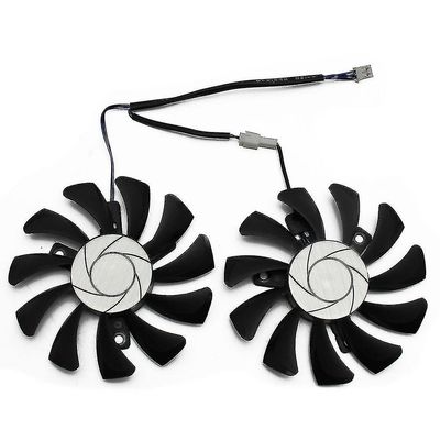 75mm 2pin gtx1050ti gpu-jäähdytin dual fan geforce gtx 1050ti gtx-1050-ti-4gt-oc näytönohjain viileä