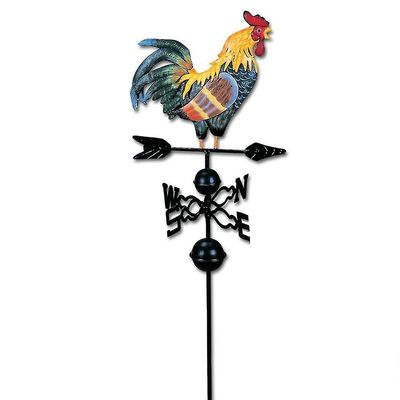 Metal Weathervane Rooster Shape Weather Siipi Puutarha Aidat Vaarna pihan katot Weathervane Decor Värikäs koriste