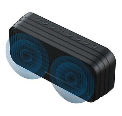 Handuo Bluetooth højttaler vækkeur spejl mobiltelefon Subwoofer Audio Trådløs forbindelse sort