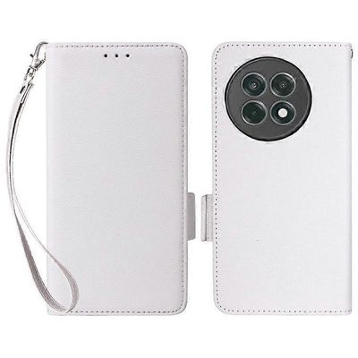 Nahkakotelo OnePlus 13R 5G Litchi Texture Wallet Flip -puhelimen kuorelle Valkoinen