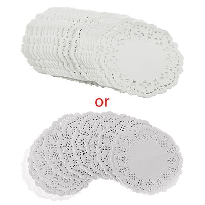 200 kpl pitsi Placemat Lasinalus Doilies Kakku Placematto Pöydät Sisustus muoti 3.5Inch