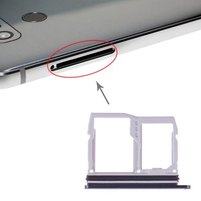 SIM-korttilokero + Micro SD -korttilokero LG G6: lle Musta