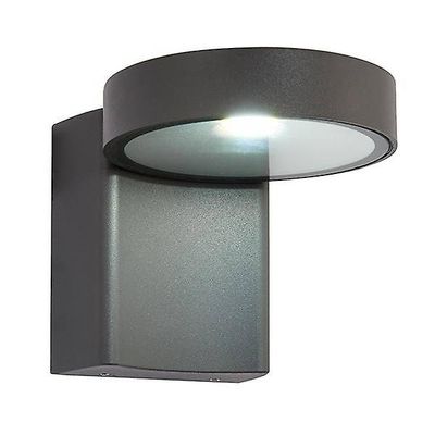 Saxby Lighting (Poole) Oreti Integreret LED 1 Lys Udendørs Væg Lys Tekstureret Mørk Matt Antracit, Glas IP44