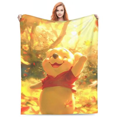 Nalle Puh heittää peitto sohva sänky sohva pehmeä kevyt lämmin kodikas flanelli fleecesänky peitto lapsille Aikuiset lahja useita kokoja saatavilla...