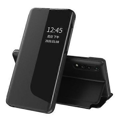 Goodcase Huawei P20 -sivunäytölle iskunkestävä vaakasuora käännettävä nahkapuhelinkotelo Musta