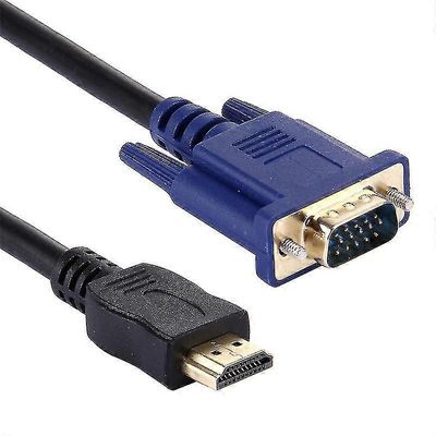 1,8 m:n HDMI-uros - VGA-uros 15-nastainen videokaapeli (musta)