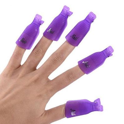 Grape Pp 10pcs Akryl Nail Art Soak Off Clip Cap Uv Gel polsk Remover