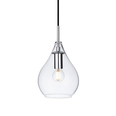 Firstlight Lighting Omar 1 Let loft vedhæng Krom, Klart glas, E27
