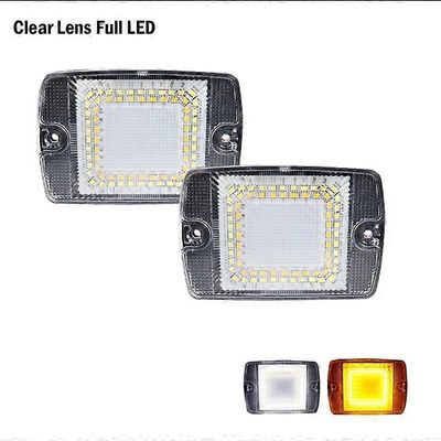 Etupuskurin kytkin valkoinen ja keltainen 3156 LED Jeep Wranglerille YJ päiväajovalot ja suuntavilkkuvalo 1987-1995 12V Selkeä linssi