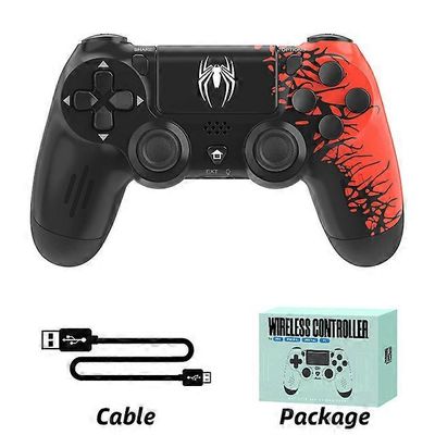 DATA FROG langattomat peliohjaimet Bluetooth-yhteensopiva Spide-peliohjain PS4-peliohjaimelle Slim/Pro-konsolipeli joystick-tietokoneelle Musta