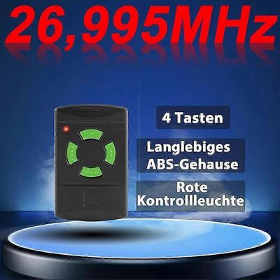 Hormann autotallin oven kaukosäädin 26.995 MHz kiinteä koodi HSM4 HS4 HSE4:lle - kopioitava