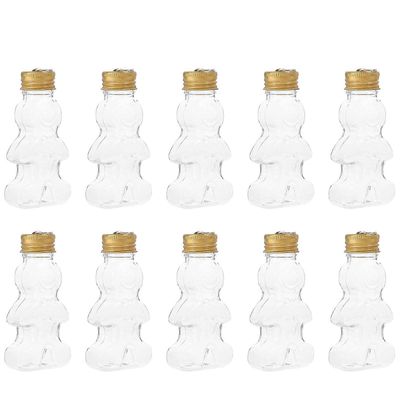 Piparkakkumiehen muotoinen pullo kultainen 9,50X4,50X2,30CM Uudelleentäytettävä joulukoriste 10kpl Golden 9.50X4.50X2.30CM