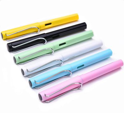 Linkrunning 6 stk Sødt fyldepennesæt, (gul, grøn, blå, pink, hvid, sort) 15cm Flerfarvede