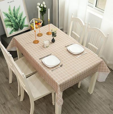Tør ren Pvc Vinyl Dug Dining Køkken Dække Protector Brown XL
