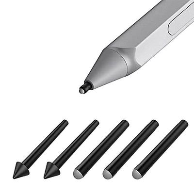 5kpl kynänkärkiä Stylus-kynän kärki 2H 2H vaihtosarja Surface Pro 7/6/5/4/Book/Studio/Go -malliin Musta