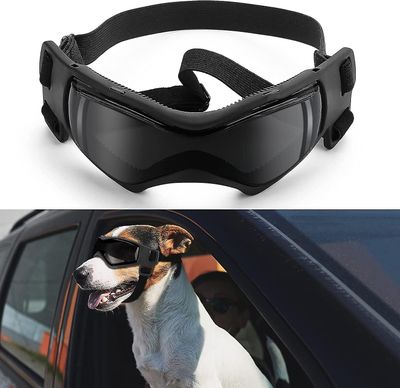 unbrand Hundebriller Liten rase, Hundesolbriller For Liten rase UV-beskyttelse Briller For liten hund svart
